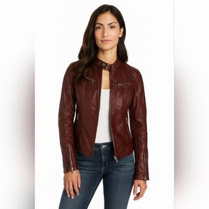 Forever 21 Maroon Leather Jacket